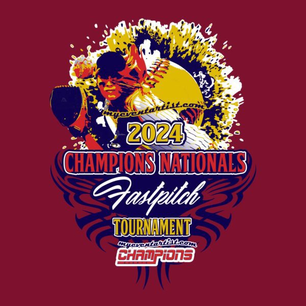 Softball Champions National Fastpitch Tournament Adjustable Vector Logo Design for Print