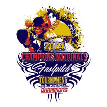 Softball Champions National Fastpitch Tournament Adjustable Vector Logo Design for Print