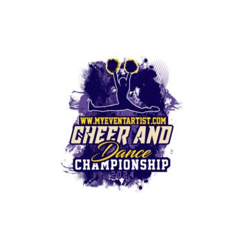 CHEER AND DANCE NAVY BLUE AND PURPLE CHAMPIONSHIP EVENT PRINT READY VECTOR DESIGN