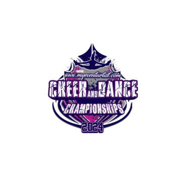 CHEER AND DANCE PURPLE AND BLUE CHAMPIONSHIPS PRINT READY VECTOR DESIGN