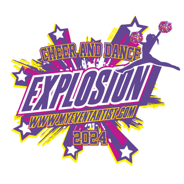 CHEER AND DANCE EXPLOSION EVENT PRINT READY VECTOR DESIGN