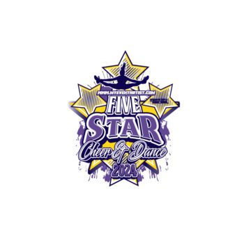 CHEER AND DANCE FIVE STAR EVENT PRINT READY VECTOR DESIGN