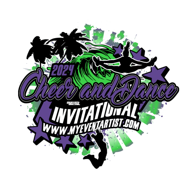 CHEER AND DANCE INVITATIONAL EVENT PRINT READY VECTOR DESIGN