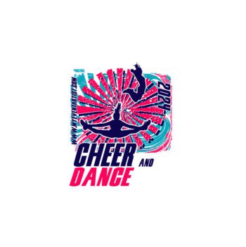 CHEER AND DANCE PINK AND GREEN EVENT PRINT READY VECTOR DESIGN