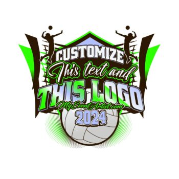 CUSTOMIZABLE VECTOR LOGO DESIGN FOR VOLLEYBALL EVENT