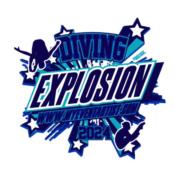 DIVING EXPLOSION EVENT PRINT READY VECTOR DESIGN