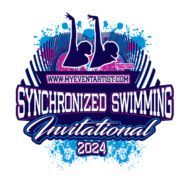 SYNCHRONIZED SWIMMING INVITATIONAL EVENT PRINT READY VECTOR DESIGN6-01