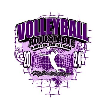 VOLLEYBALL ADJUSTABLE LOGO DESIGN READY FOR PRINT