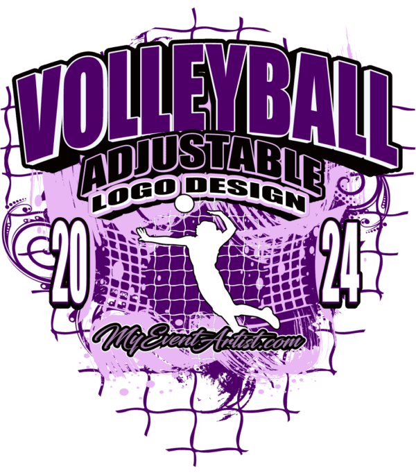 VOLLEYBALL ADJUSTABLE LOGO DESIGN READY FOR PRINT