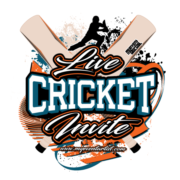 CRICKET LIVE CRICKET INVITE EVENT ADJUSTABLE VECTOR DESIGN4-01