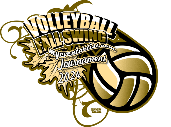 1 VOLLEYBALL FALL SWING PRINT READY ADJUSTABLE VECTOR LOGO DESIGN