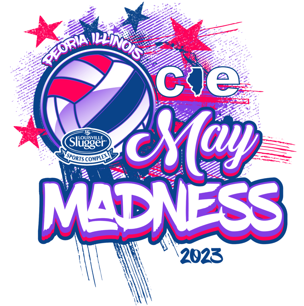 2023 CIE May Madness Volleyball Vector Logo Design for T-Shirt