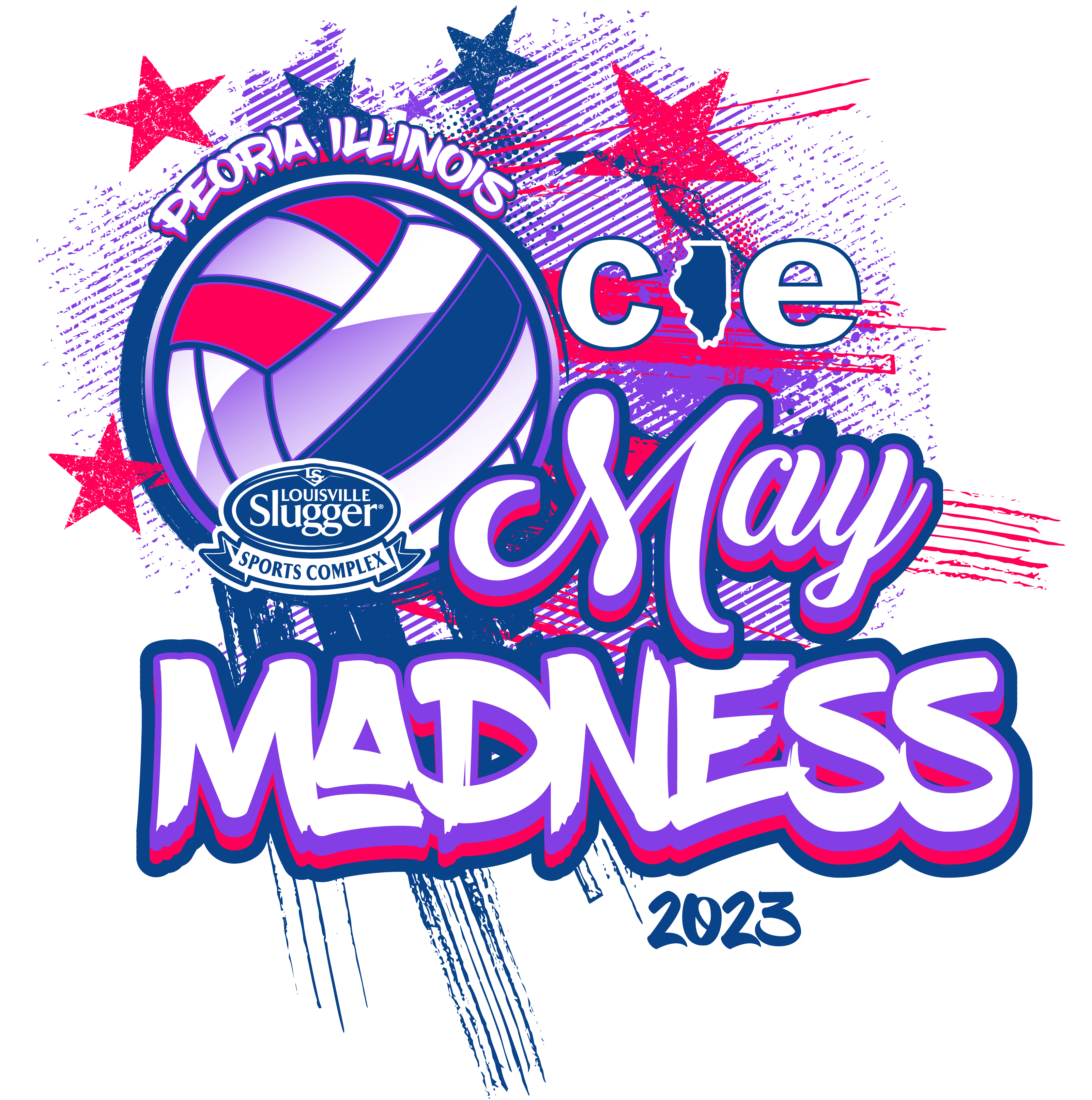 2023 CIE May Madness Volleyball Vector Logo Design for T-Shirt