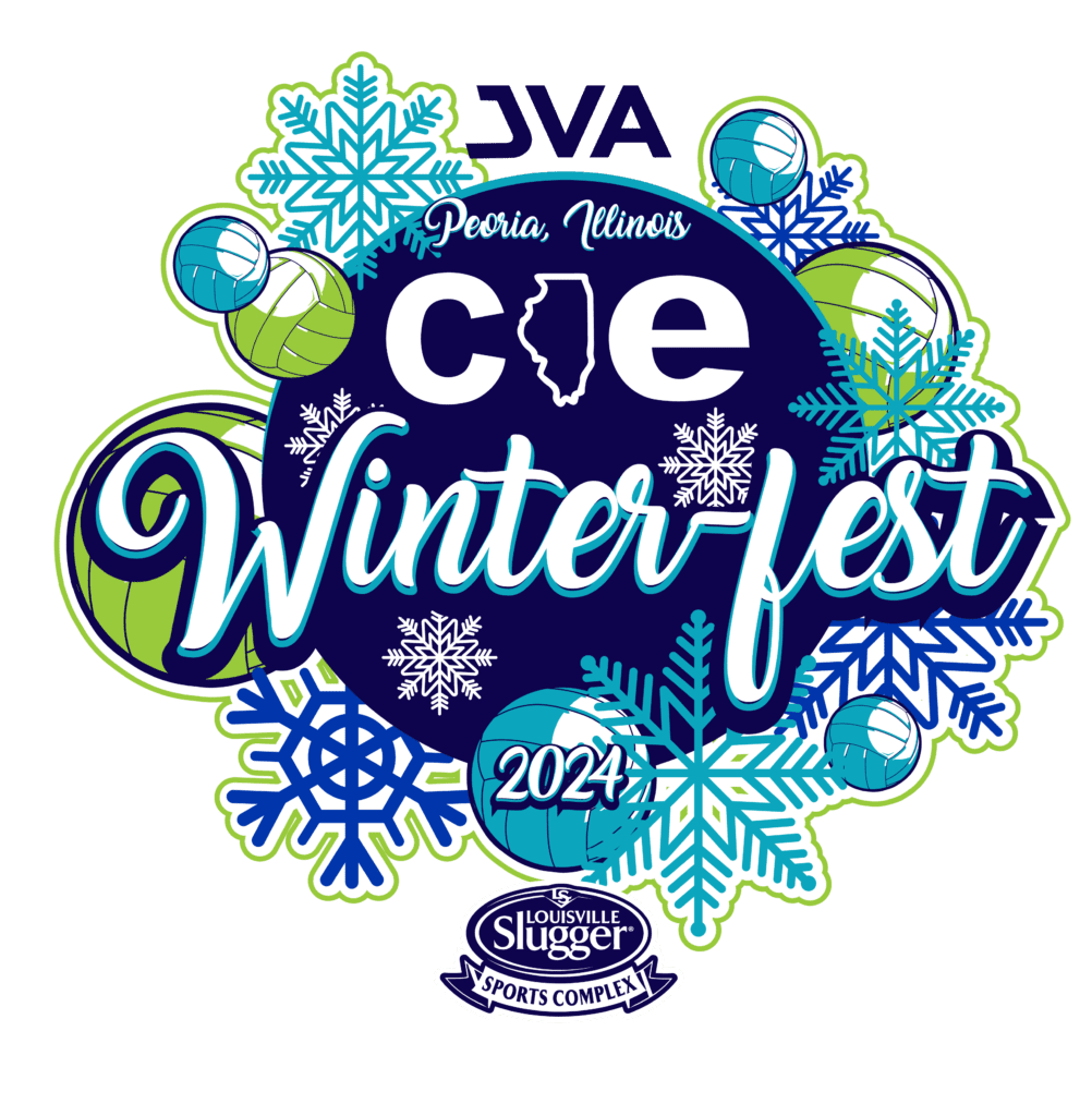 2024 CIE Winter-Fest Volleyball Vector Logo Design for T-Shirt