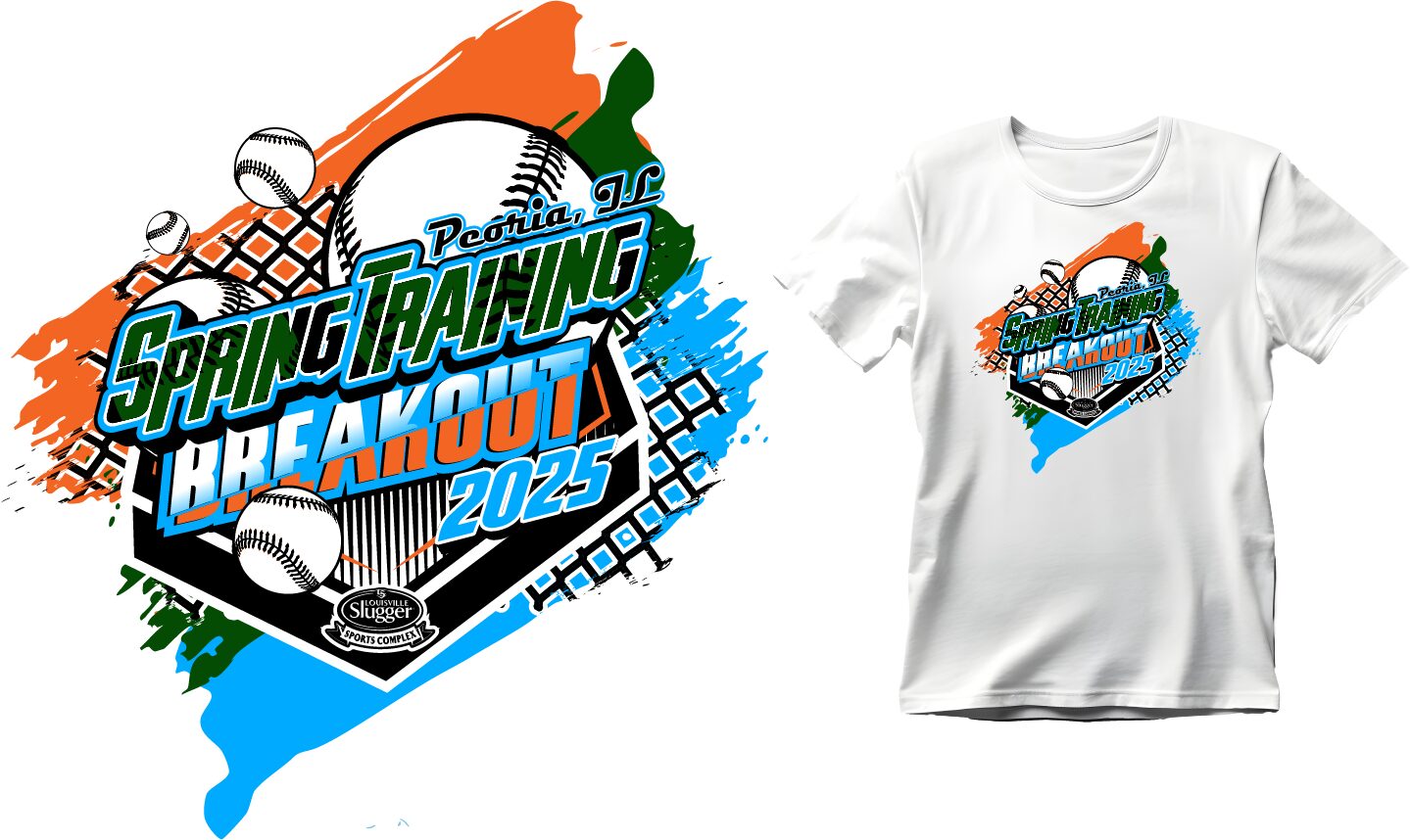 Spring Training Breakout 2025 Vector Logo Design for T-Shirt