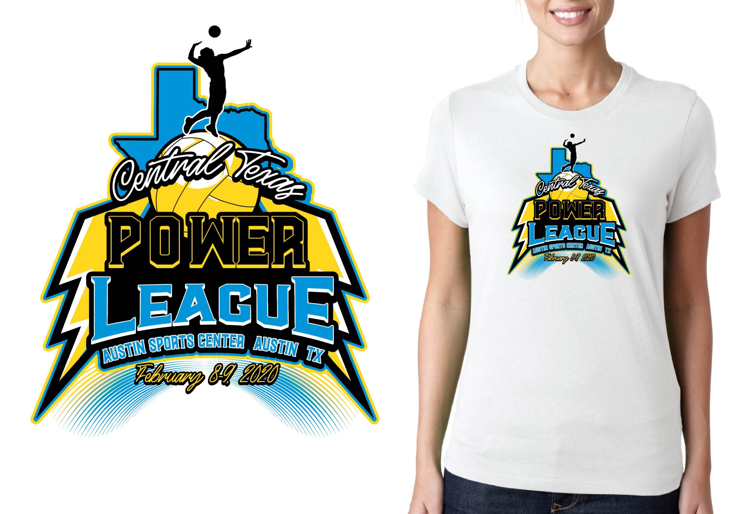 The Creative Process Behind the Central Texas Power League 2020 Volleyball Logo Design