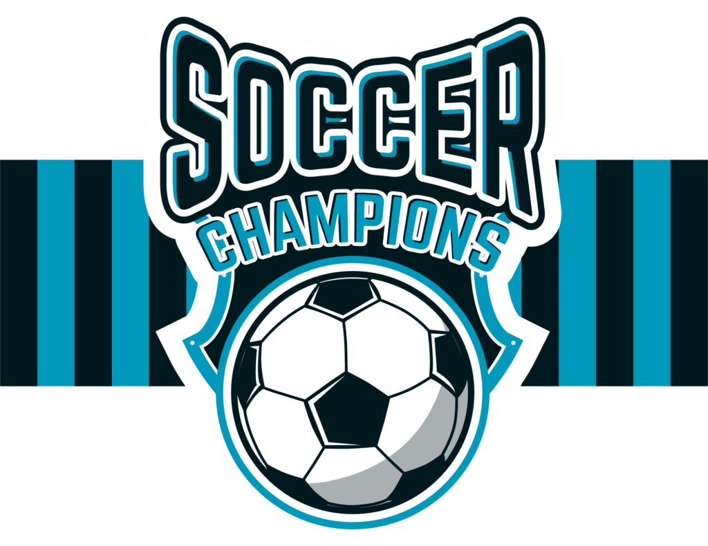 Striking Gold with the Soccer Champions Event Logo Design by MyEventArtist