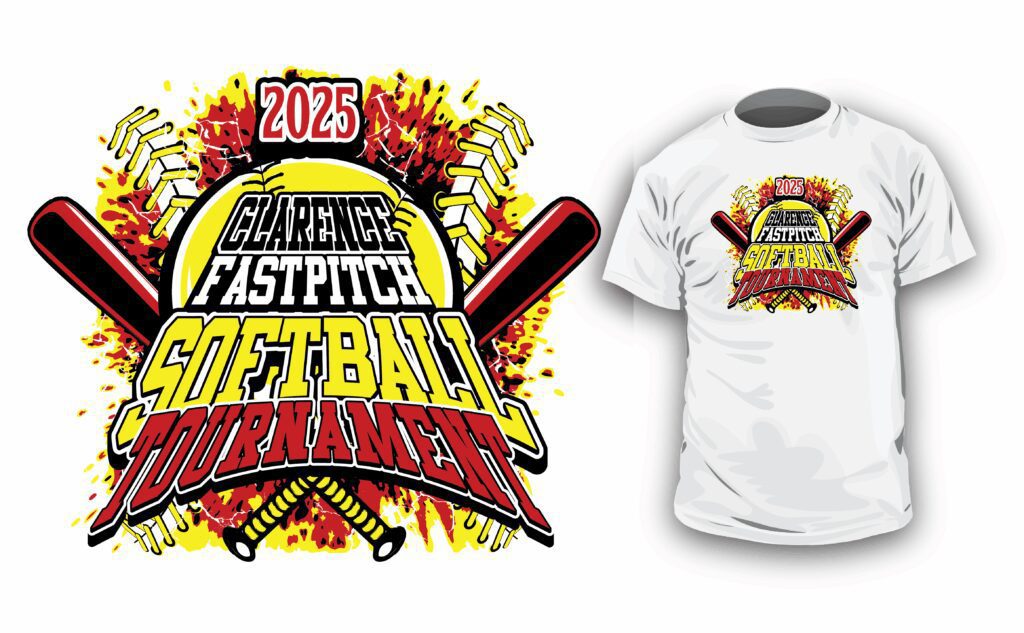 Revealing Our Bold Vector Logo for Clarence Fastpitch Softball Tournament 2025 T-Shirts