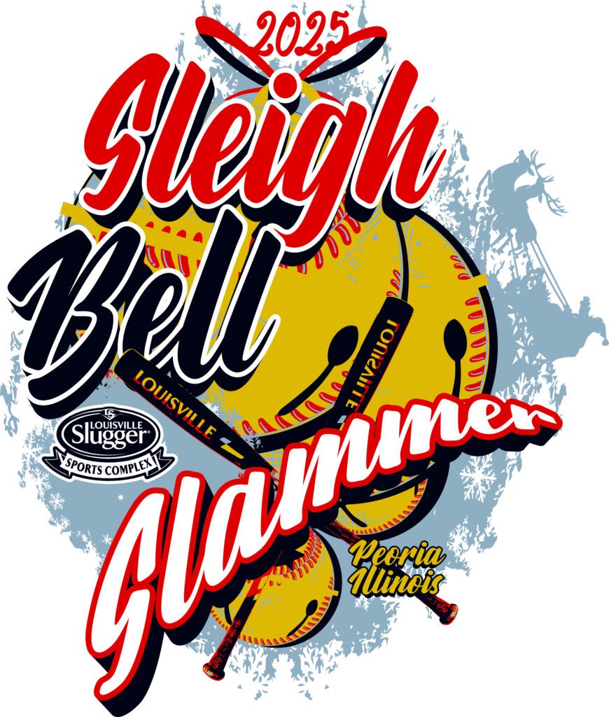 Check out our latest logo design for: Sleigh Bell Slammer 2025 softball event