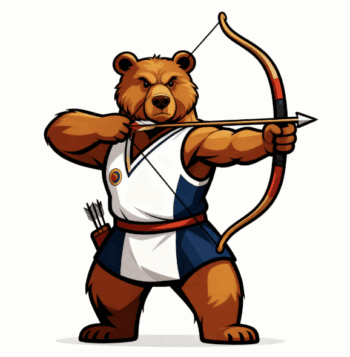 ARCHERY BEAR MASCOT 1