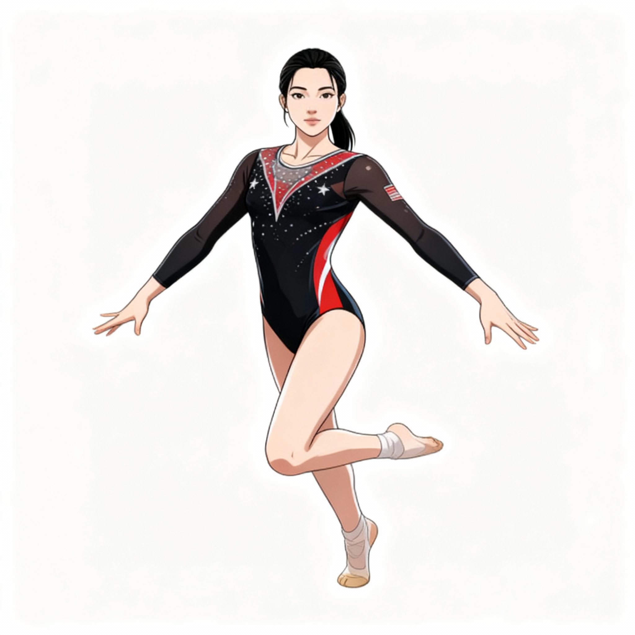 FEMALE GYMNAST FREE VECTOR DESIGN 7