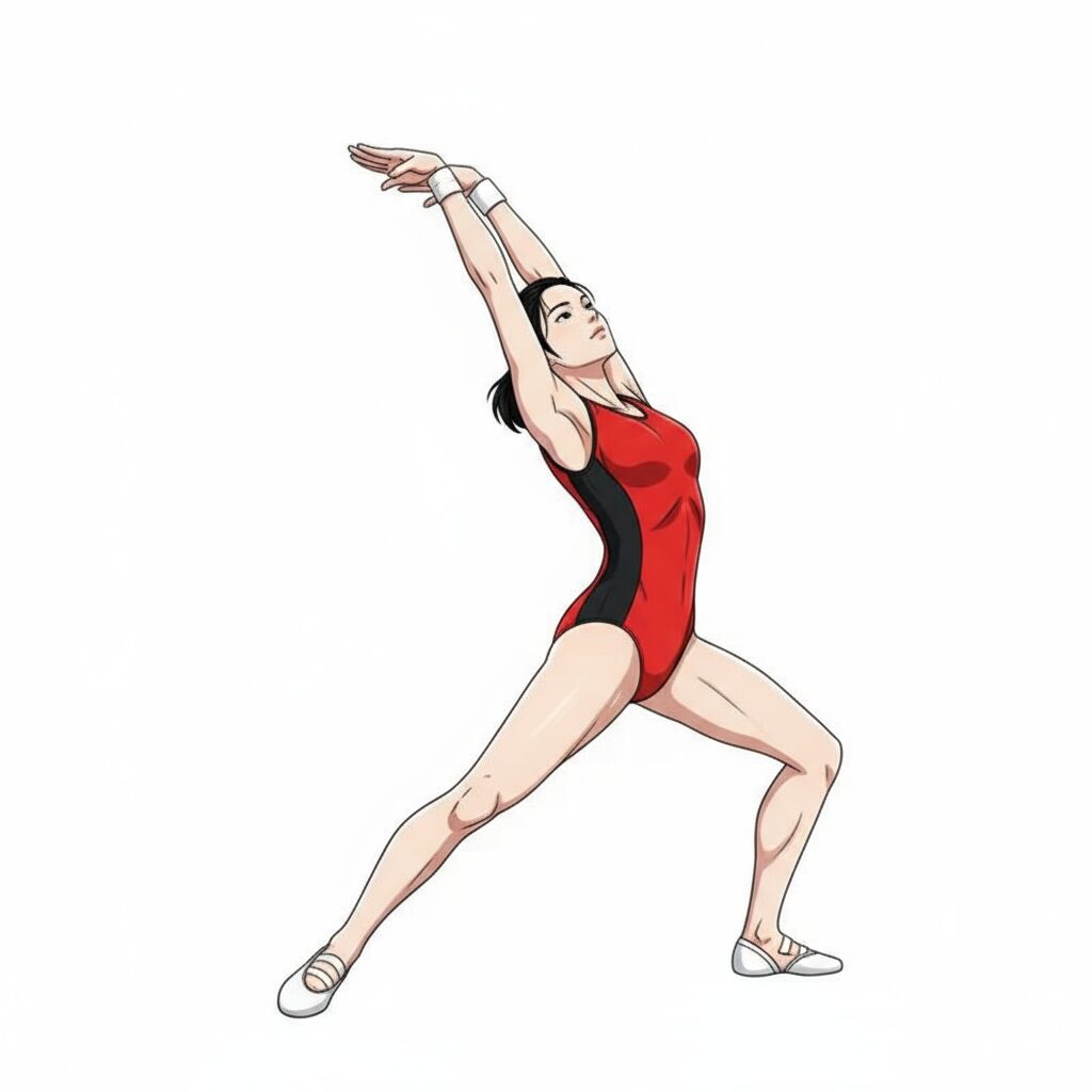 FEMALE GYMNAST FREE VECTOR DESIGN 5