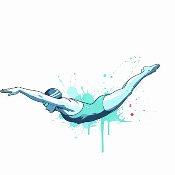 FEMALE SWIMMER VECTOR DESIGN 1