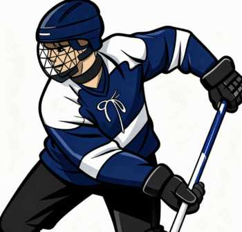 ROLLER HOCKEY MALE PLAYER VECTOR DESIGN 3