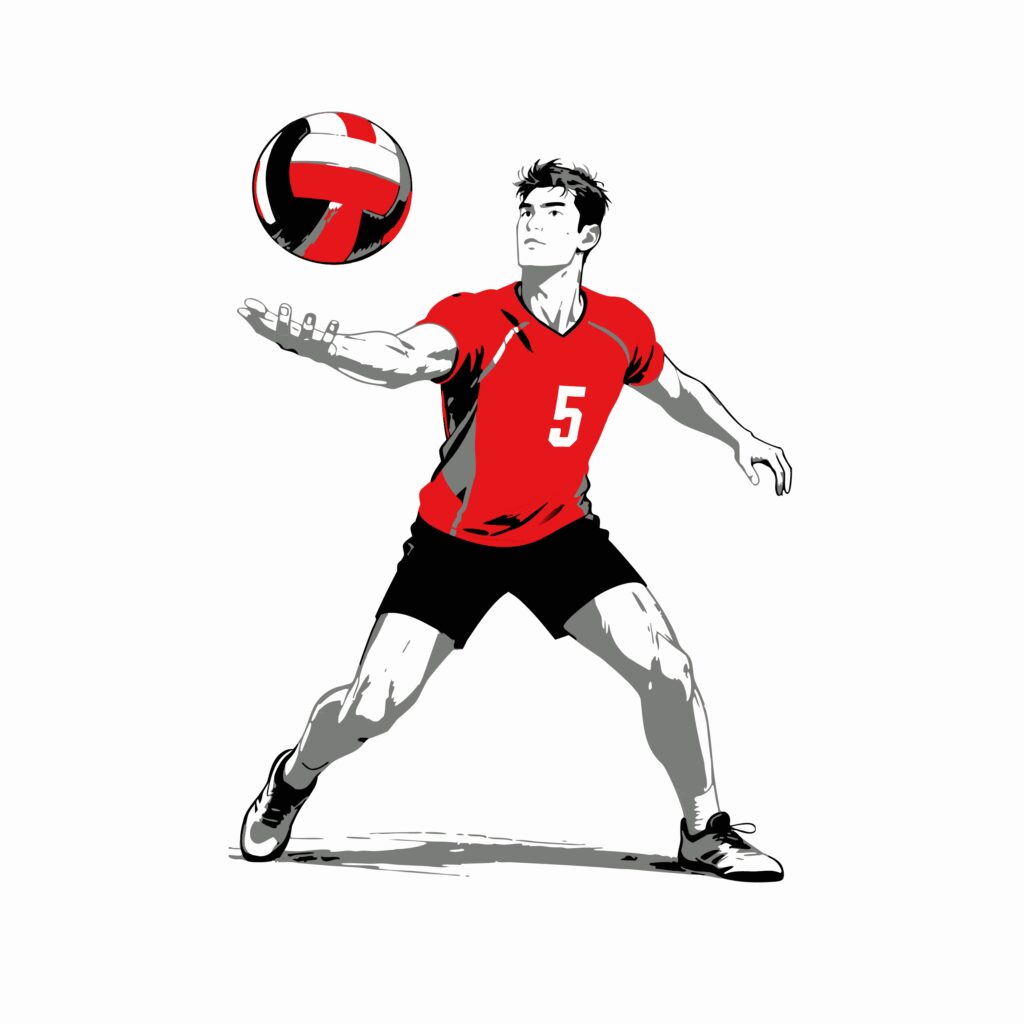 MALE VOLLEYBALL PLAYER VECTOR DESIGN 1