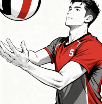 MALE VOLLEYBALL PLAYER VECTOR DESIGN 10