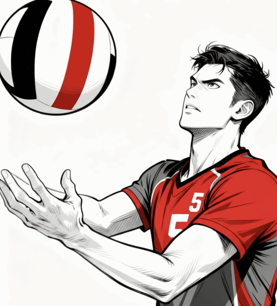 MALE VOLLEYBALL PLAYER VECTOR DESIGN 4