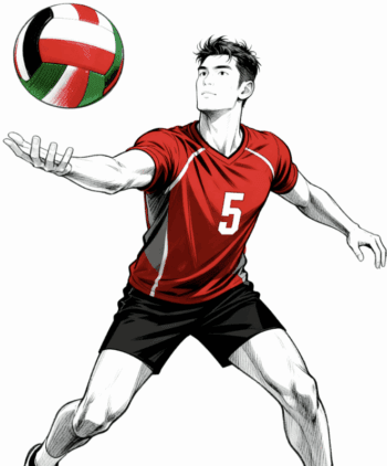 MALE VOLLEYBALL PLAYER VECTOR DESIGN 6
