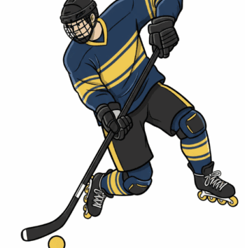 ROLLER HOCKEY PLAYER MALE