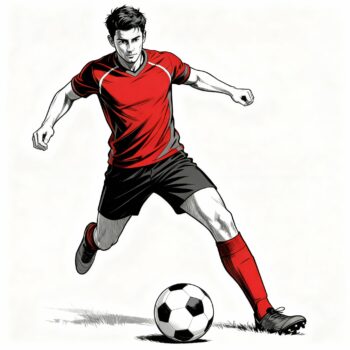 SOCCER PLAYER MALE FREE VECTOR DESIGN 16