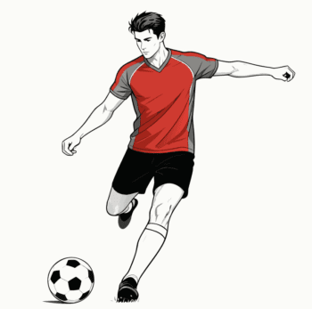 SOCCER PLAYER MALE FREE VECTOR DESIGN 7