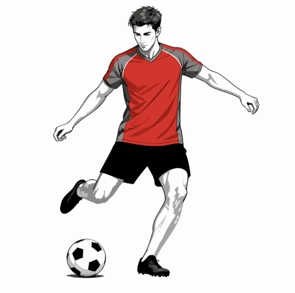 SOCCER PLAYER MALE FREE VECTOR DESIGN 6
