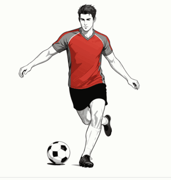 SOCCER PLAYER MALE FREE VECTOR DESIGN 5