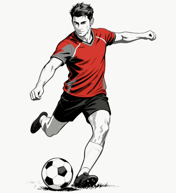 SOCCER PLAYER MALE FREE VECTOR DESIGN 4
