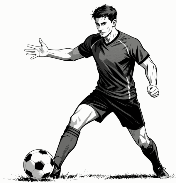 SOCCER PLAYER MALE FREE VECTOR DESIGN 3