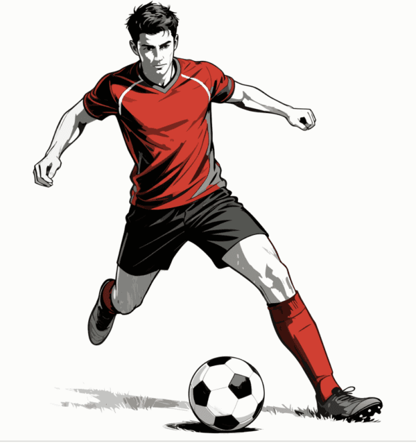 SOCCER PLAYER MALE FREE VECTOR DESIGN 2