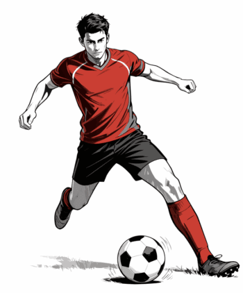 SOCCER PLAYER MALE FREE VECTOR DESIGN 15