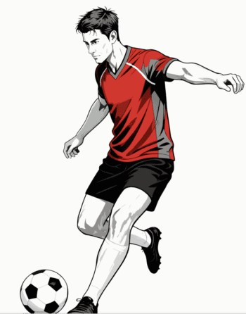 SOCCER PLAYER MALE FREE VECTOR DESIGN 14