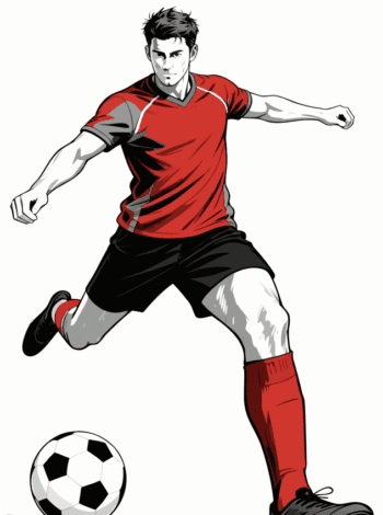 SOCCER PLAYER MALE FREE VECTOR DESIGN 13