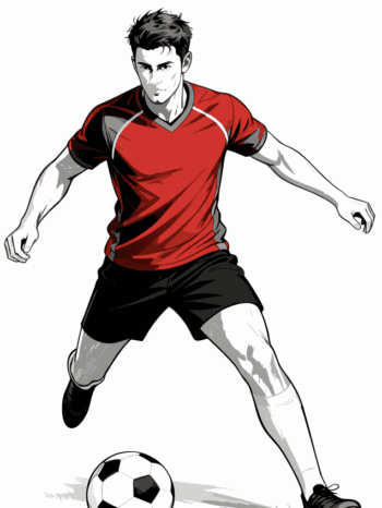 SOCCER PLAYER MALE FREE VECTOR DESIGN 11