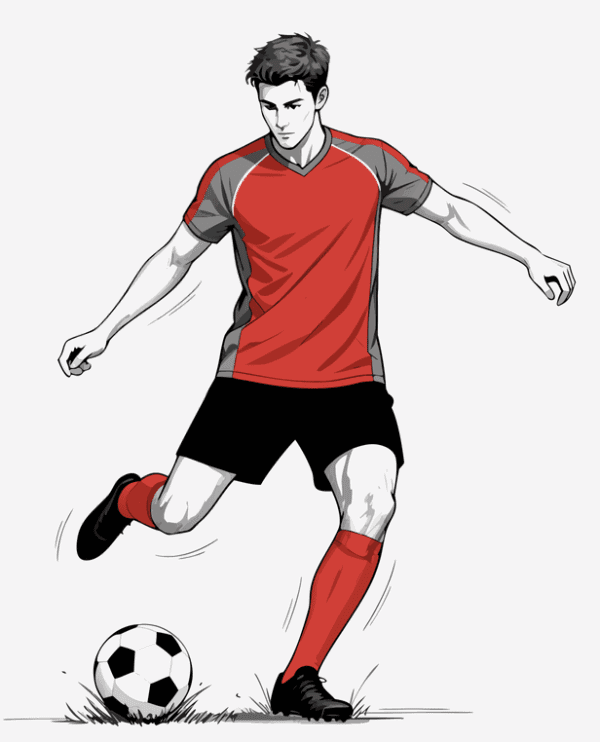 SOCCER PLAYER MALE FREE VECTOR DESIGN 9