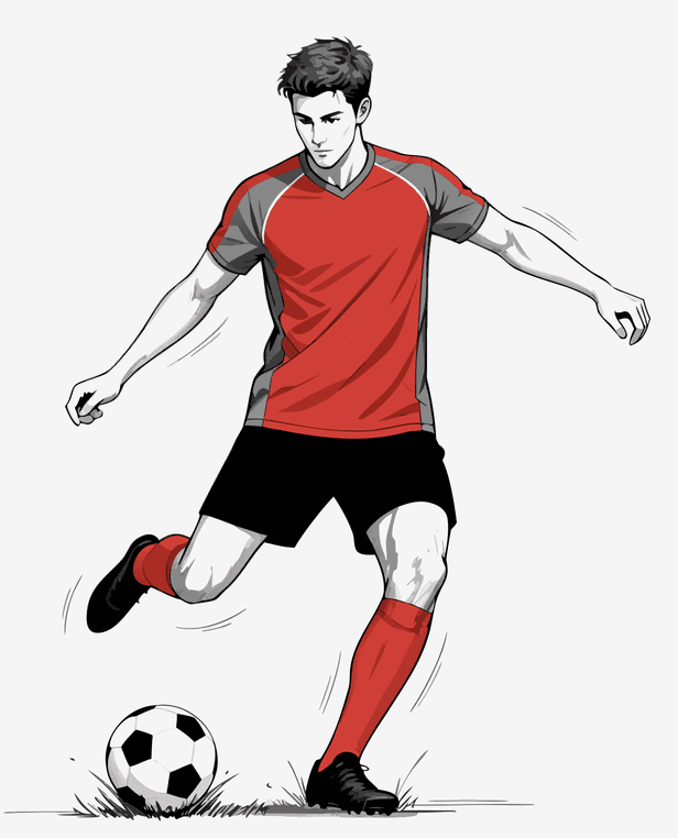 SOCCER PLAYER MALE FREE VECTOR DESIGN 9