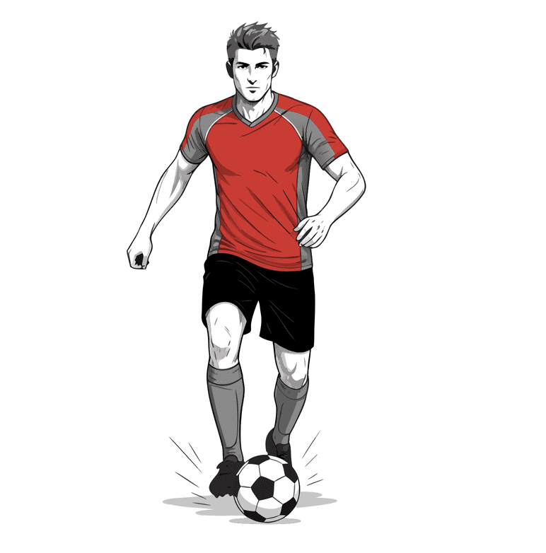 SOCCER PLAYER MALE FREE VECTOR DESIGN 8