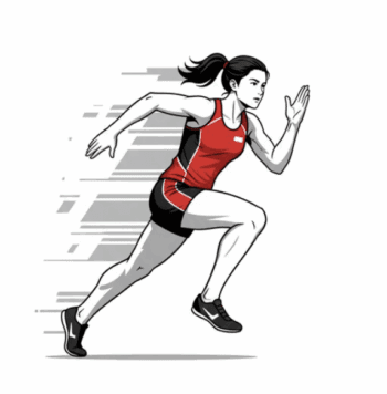 TRACK AND FIELD FEMALE VECTOR DESIGN 4