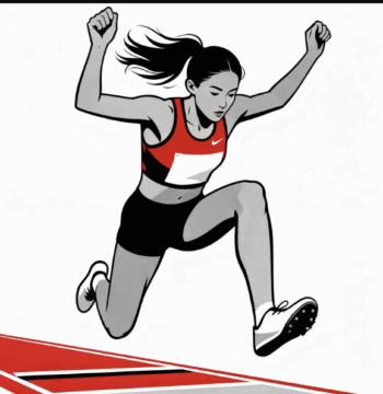 TRACK AND FIELD FEMALE VECTOR DESIGN 5
