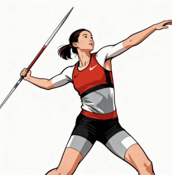 TRACK AND FIELD FEMALE VECTOR DESIGN 6